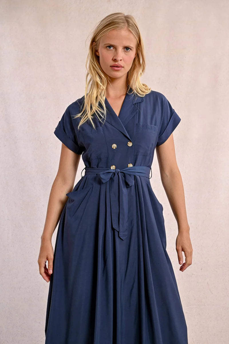 Trench Dress - Navy
