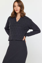 Load image into Gallery viewer, Collared neck Twofer dress - Charcoal
