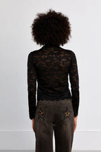 Load image into Gallery viewer, Embroidered mesh top - Black

