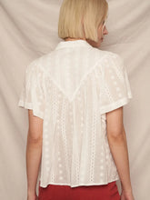 Load image into Gallery viewer, Lace Button down Shirt - White
