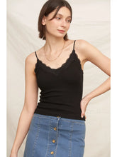 Load image into Gallery viewer, Lace Cami Top - Black
