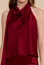 Load image into Gallery viewer, Halter scarf top - Merlot

