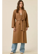 Load image into Gallery viewer, Wrap tie Coat - Brown
