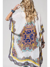 Load image into Gallery viewer, Sunburst Mandal Kimono - White Mandal
