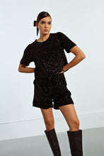 Load image into Gallery viewer, Sequin Cropped Top - Black
