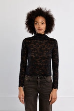 Load image into Gallery viewer, Embroidered mesh top - Black
