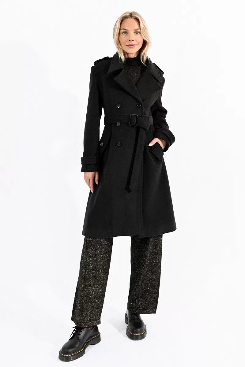 DBL Breast Coat - Black