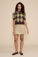 Load image into Gallery viewer, Argyle knit Top - Brown Green
