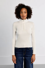 Load image into Gallery viewer, Zipper collar sweater - White
