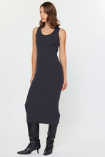 Load image into Gallery viewer, Collared neck Twofer dress - Charcoal

