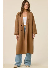Load image into Gallery viewer, Wrap tie Coat - Brown
