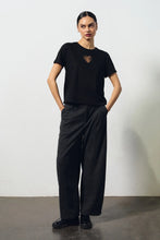 Load image into Gallery viewer, Hi waist Barrel Pants - Dark grey
