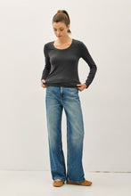Load image into Gallery viewer, Soft Scoopneck Tee - Dark Char
