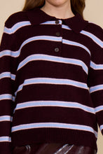 Load image into Gallery viewer, Relaxed Polo Sweater - Burgundy
