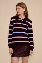 Load image into Gallery viewer, Relaxed Polo Sweater - Burgundy
