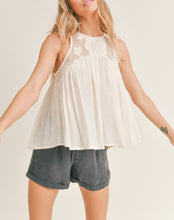 Load image into Gallery viewer, Lace Tank Top - Cream
