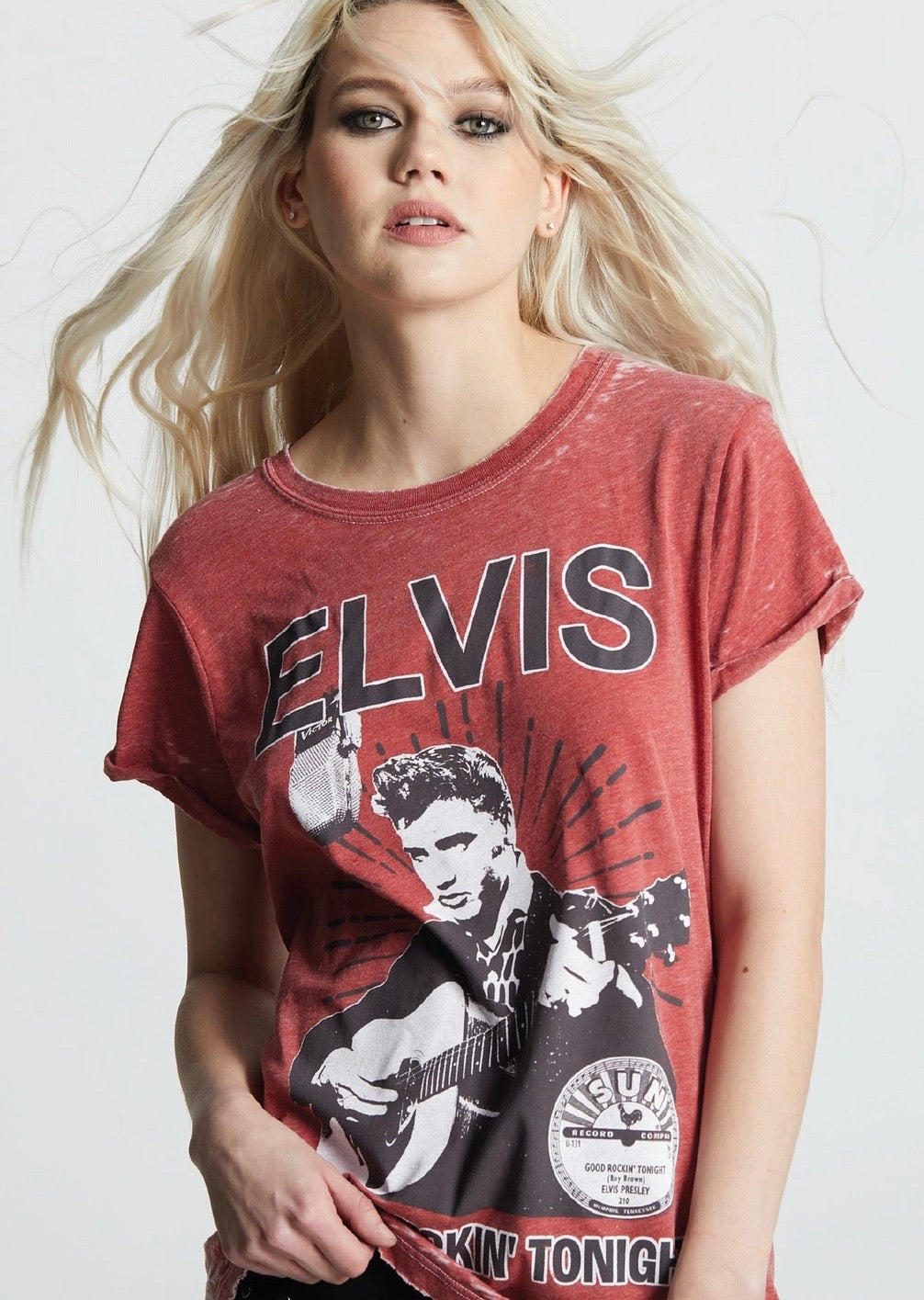 ELVIS SUN RECORDS TEE - CHILI