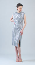 Load image into Gallery viewer, Shimmer dots midi Dress - Silver
