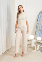 Load image into Gallery viewer, short slv mock nk knit - ecru
