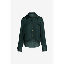 Load image into Gallery viewer, blanket stitch cropped blouse - forest green
