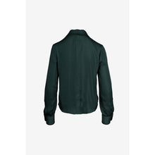 Load image into Gallery viewer, blanket stitch cropped blouse - forest green
