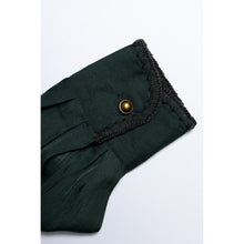 Load image into Gallery viewer, blanket stitch cropped blouse - forest green
