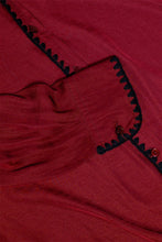Load image into Gallery viewer, blanket stitch silky button blouse - red
