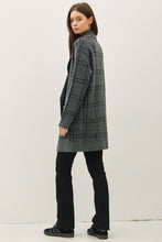 Load image into Gallery viewer, plaid coatigan - charcoal
