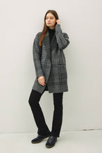 Load image into Gallery viewer, plaid coatigan - charcoal
