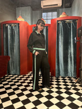 Load image into Gallery viewer, 3/4 zip soft jkt - black/green
