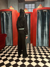 Load image into Gallery viewer, 3/4 zip soft jkt - black/green
