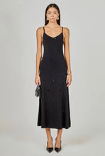 Load image into Gallery viewer, embalished knit midi dress - black
