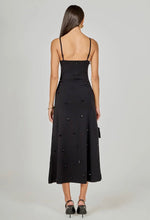 Load image into Gallery viewer, embalished knit midi dress - black
