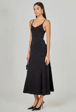 Load image into Gallery viewer, embalished knit midi dress - black
