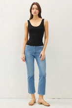 Load image into Gallery viewer, soft stretch scoop nk tank - black
