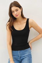 Load image into Gallery viewer, soft stretch scoop nk tank - black

