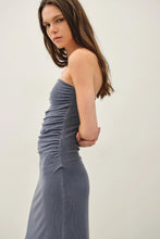 Load image into Gallery viewer, tube garment dye dress - charcoal blue
