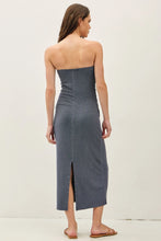Load image into Gallery viewer, tube garment dye dress - charcoal blue

