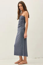 Load image into Gallery viewer, tube garment dye dress - charcoal blue
