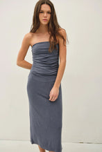 Load image into Gallery viewer, tube garment dye dress - charcoal blue
