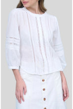Load image into Gallery viewer, cotton white blouse - white
