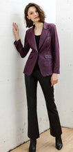 Load image into Gallery viewer, liquid leather blazer - Plum

