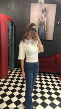 Load image into Gallery viewer, Ruched modal T shirt - Ivory
