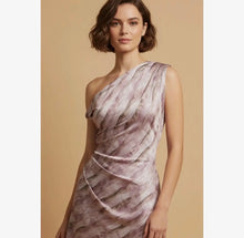 Load image into Gallery viewer, one shoulder draper satin set - multi lavnder
