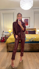 Load image into Gallery viewer, Faux Leather Pants - Burgondy
