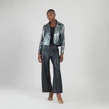 Load image into Gallery viewer, HIGH WAIST MOTO JACKET - Gunmetal
