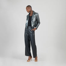 Load image into Gallery viewer, HIGH WAIST MOTO JACKET - Gunmetal
