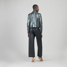 Load image into Gallery viewer, HIGH WAIST MOTO JACKET - Gunmetal
