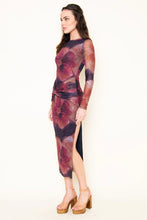 Load image into Gallery viewer, l/s mesh maxi dress - violet multi
