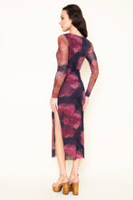 Load image into Gallery viewer, l/s mesh maxi dress - violet multi
